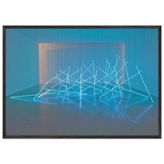 Avalanche - 1996 - Francois Morellet 70x100 cm / 28x40 inches Framed Art Print – Black Wooden Frame