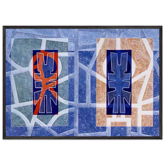 Oracle - 1971 - Jimmy Ernst 70x100 cm / 28x40 inches Framed Art Print – Black Wooden Frame