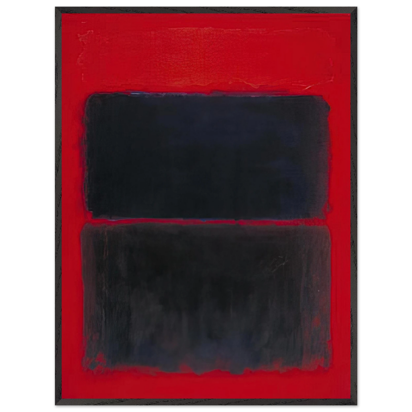 Mark Rothko - Light Red Over Black - 1957 Wall Art - 60x80 cm / 24x32 inches - Fine Art Poster-canvas - -