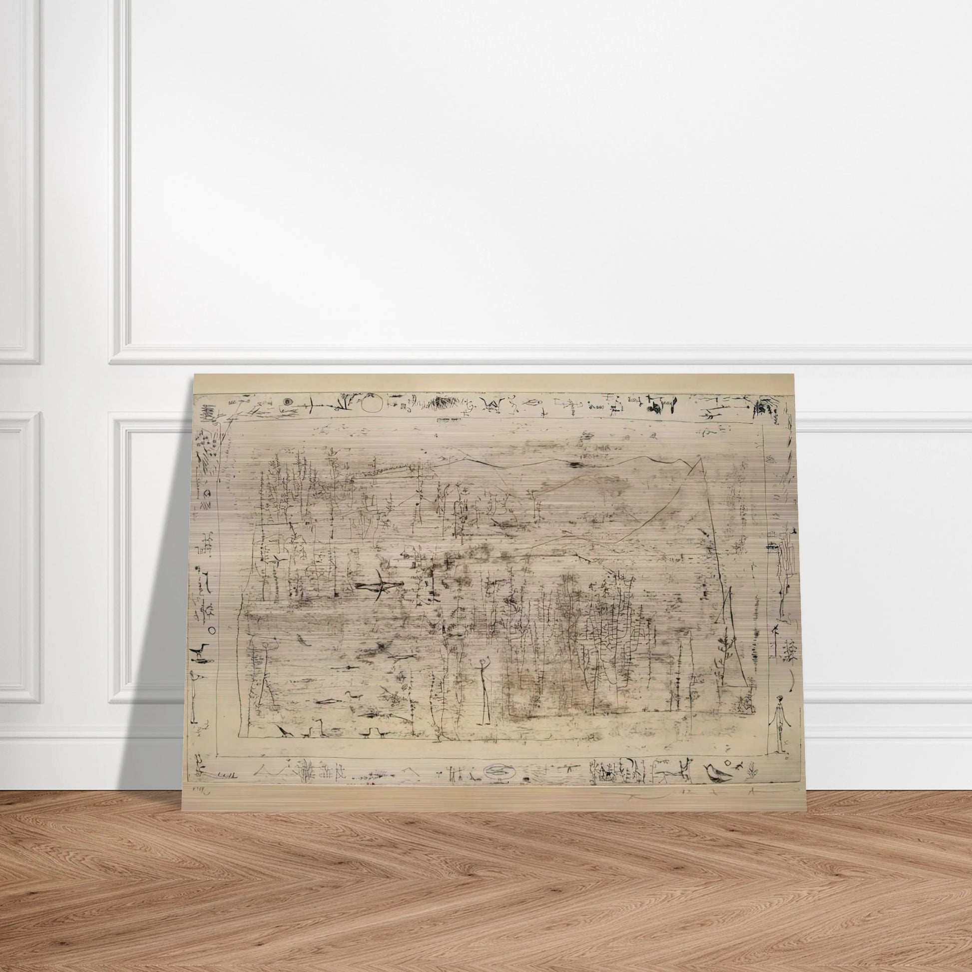 FLORA AND FAUNA 1951 - Zao Wou-Ki Brushed Aluminum Print - 70x100 cm / 28x40 inches | Zao Wou-Ki Aluminum Print | Zao Wou-Ki Prints