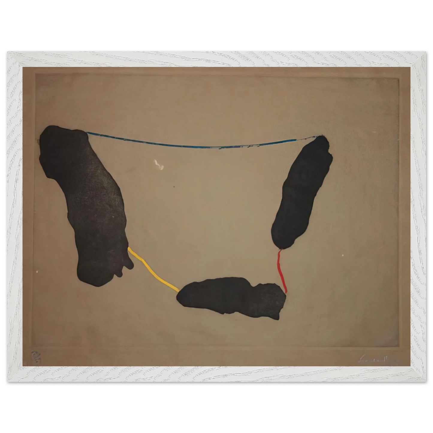 Helen Frankenthaler - Connected By Joy - 1973 Wall art - 50x70 cm / 20x28 inches - Premium Wooden Framed Poster With Fine Art Paper-canvas - Wood frame
