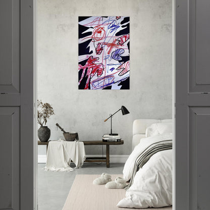 ACTIVATION XLVII - Jean Dubuffet Brushed Aluminum Print - 70x100 cm / 28x40 inches | Jean Dubuffet Aluminum Print | Jean Dubuffet Prints
