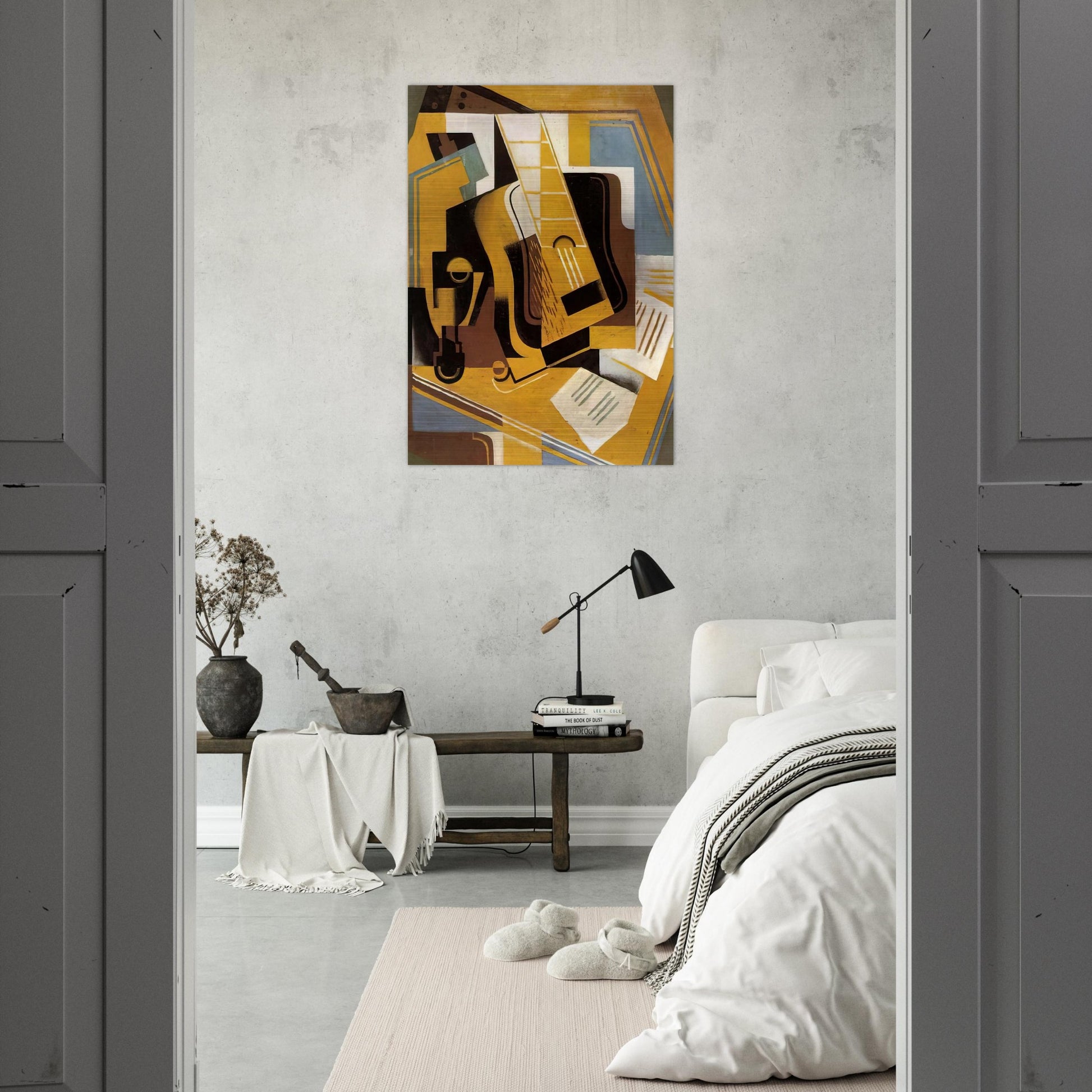 PHOTOGRAPH OF THE GUITAR 1918 - Juan Gris Brushed Aluminum Print - 70x100 cm / 28x40 inches | Juan Gris Aluminum Print | Juan Gris Prints