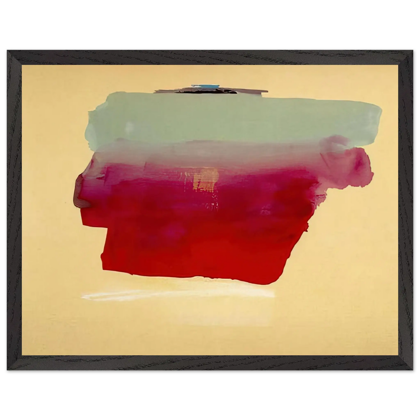 Helen Frankenthaler - Robinson s Wrap - 1974 Wall art - 27x35 cm / 11x14 Inches - Premium Wooden Framed Poster With Fine Art Paper - Black frame