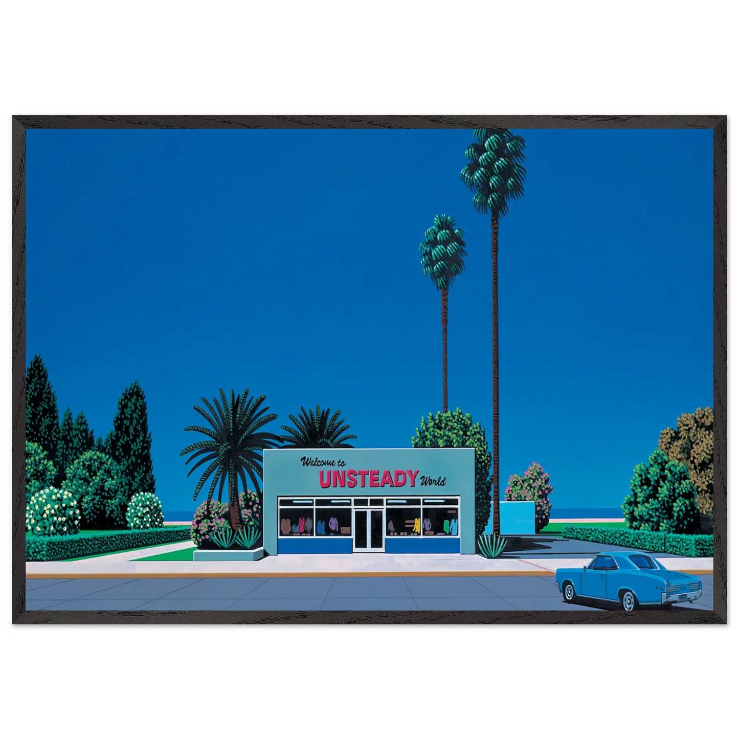 Unsteady World - Hiroshi Nagai 70x100 cm / 28x40 inches Framed Art Print – Black Wooden Frame