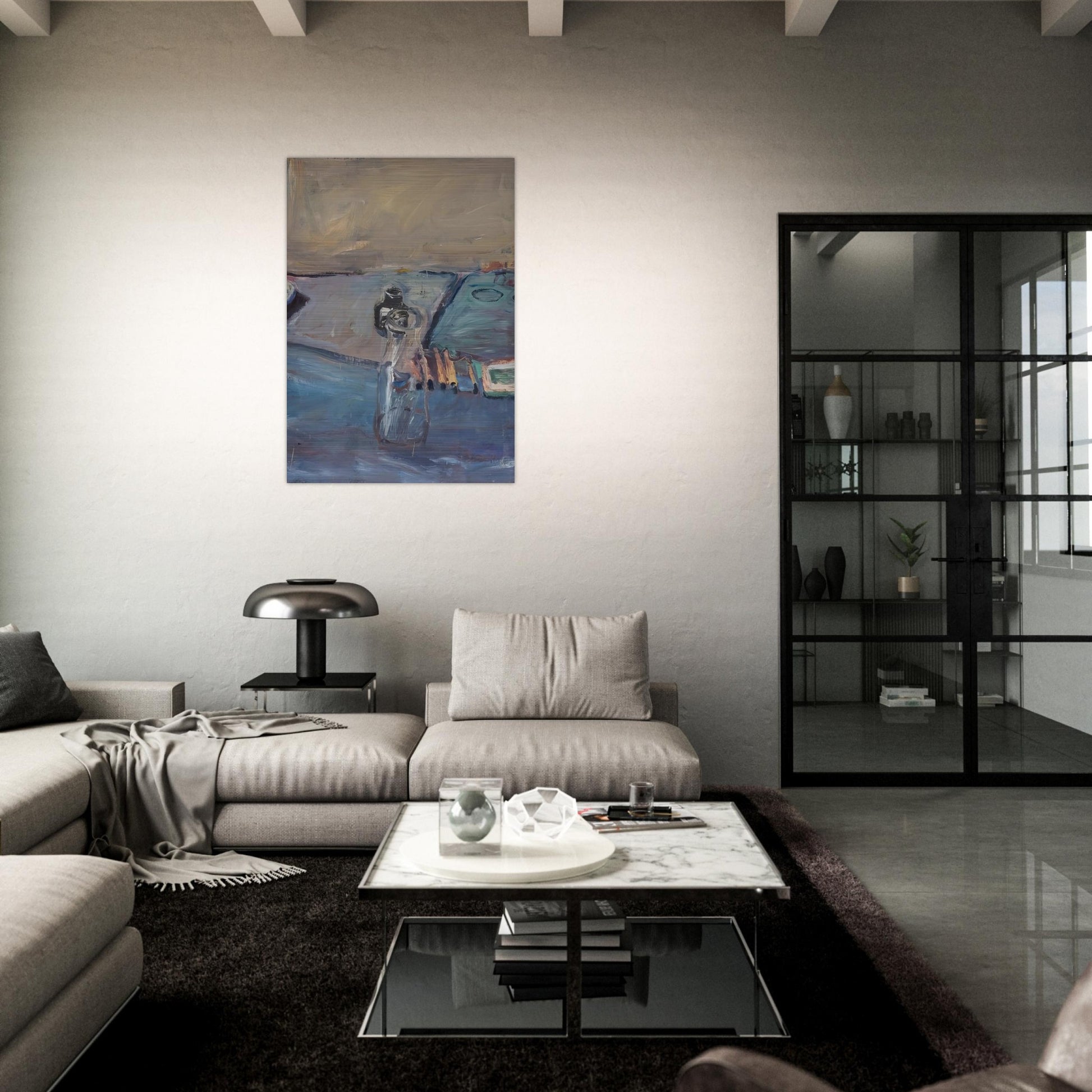 Bottles - Richard Diebenkorn Brushed Aluminum Print - 70x100 cm / 28x40 inches | Richard Diebenkorn Aluminum Print | Richard Diebenkorn Prints