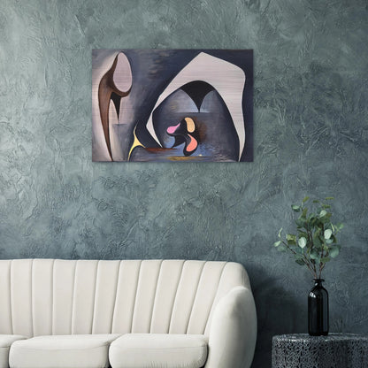 Magical Forms - 1945 - Lorser Feitelson Brushed Aluminum Print - 70x100 cm / 28x40 inches | Lorser Feitelson Aluminum Print | Lorser Feitelson Prints