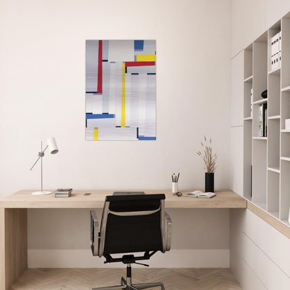 Relational Painting #55 - 1951 - Fritz Glarner Brushed Aluminum Print - 70x100 cm / 28x40 inches | Fritz Glarner Aluminum Print | Fritz Glarner Prints