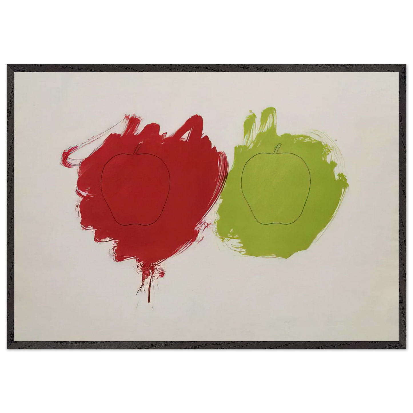 Cut - 1964 - Billy Apple 70x100 cm / 28x40 inches Framed Art Print – Black Wooden Frame