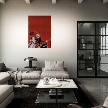 COMPOSITION ROUGE - Chu teh Chun Brushed Aluminum Print - 70x100 cm / 28x40 inches | Chu teh Chun Aluminum Print | Chu teh Chun Prints
