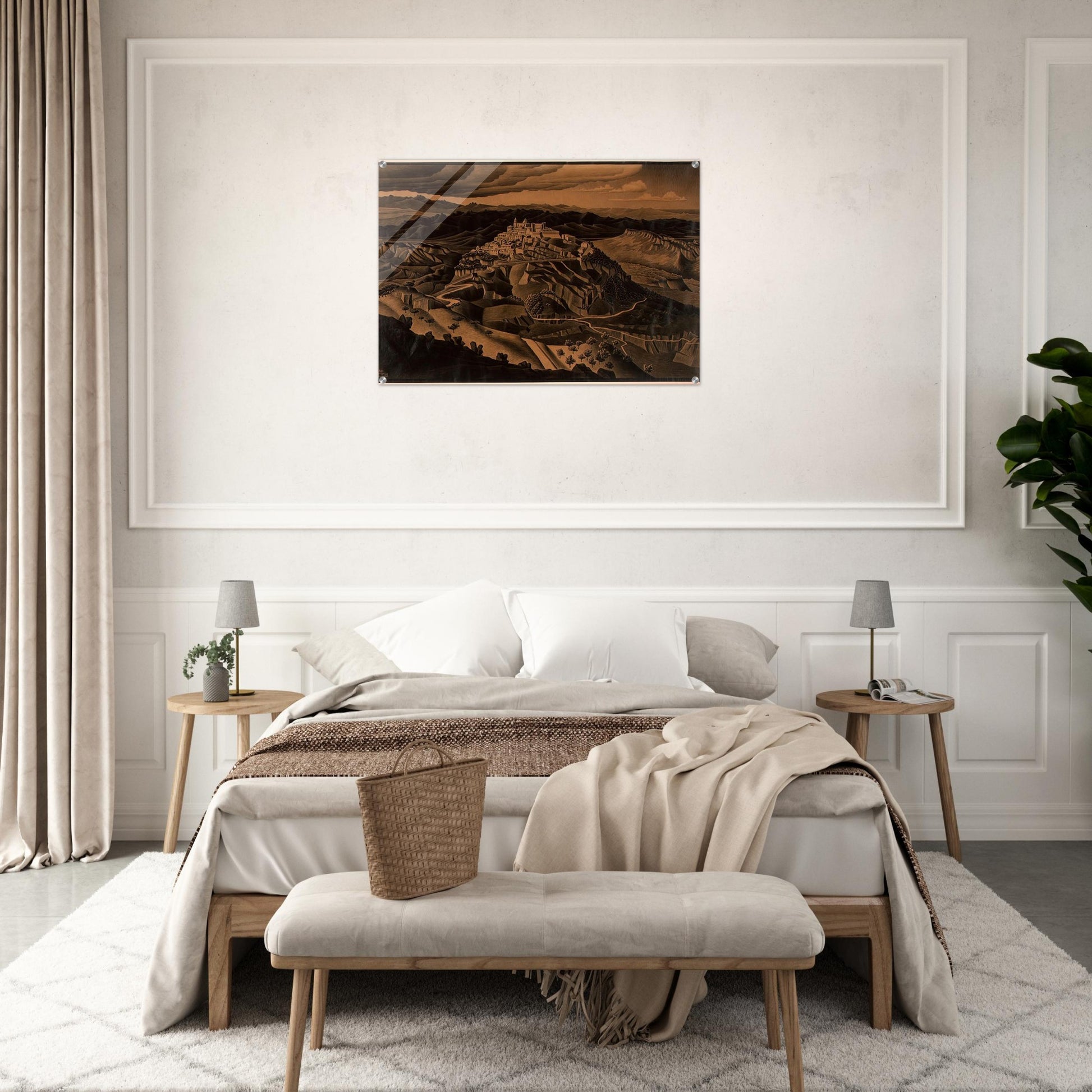 ITALIAN TOWN - MC Escher Acrylic Print - 70x100 cm / 28x40″ inches | MC Escher Wall Art | MC Escher Prints