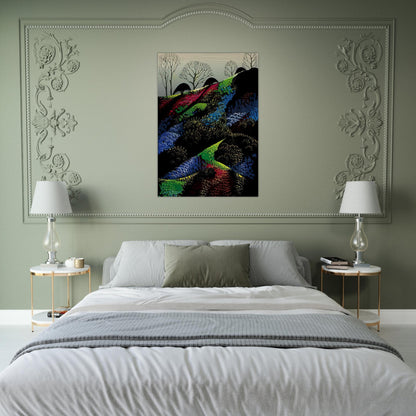 Little Jewels - Eyvind Earle Brushed Aluminum Print - 70x100 cm / 28x40 inches | Eyvind Earle Aluminum Print | Eyvind Earle Prints