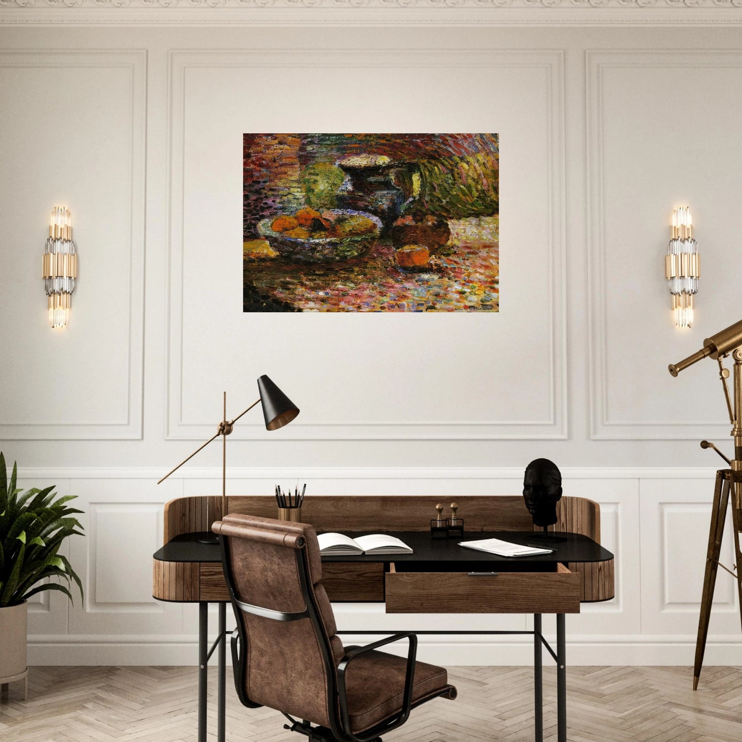STILL LIFE WITH PITCHER AND FRUIT - Henri Matisse Brushed Aluminum Print - 70x100 cm / 28x40 inches | Henri Matisse Aluminum Print | Henri Matisse Prints