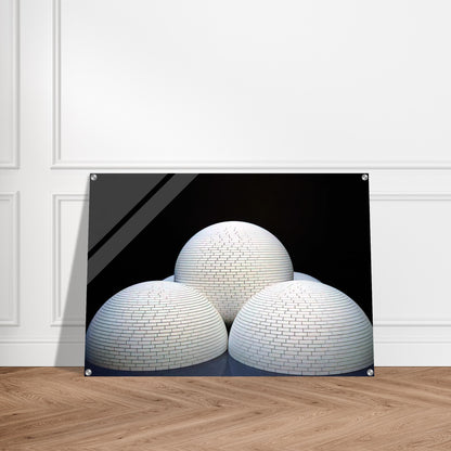 Model for Brick Structure four domes and a sphere - Sol LeWitt Acrylic Print - 70x100 cm / 28x40″ inches | Sol LeWitt Wall Art | Sol LeWitt Prints