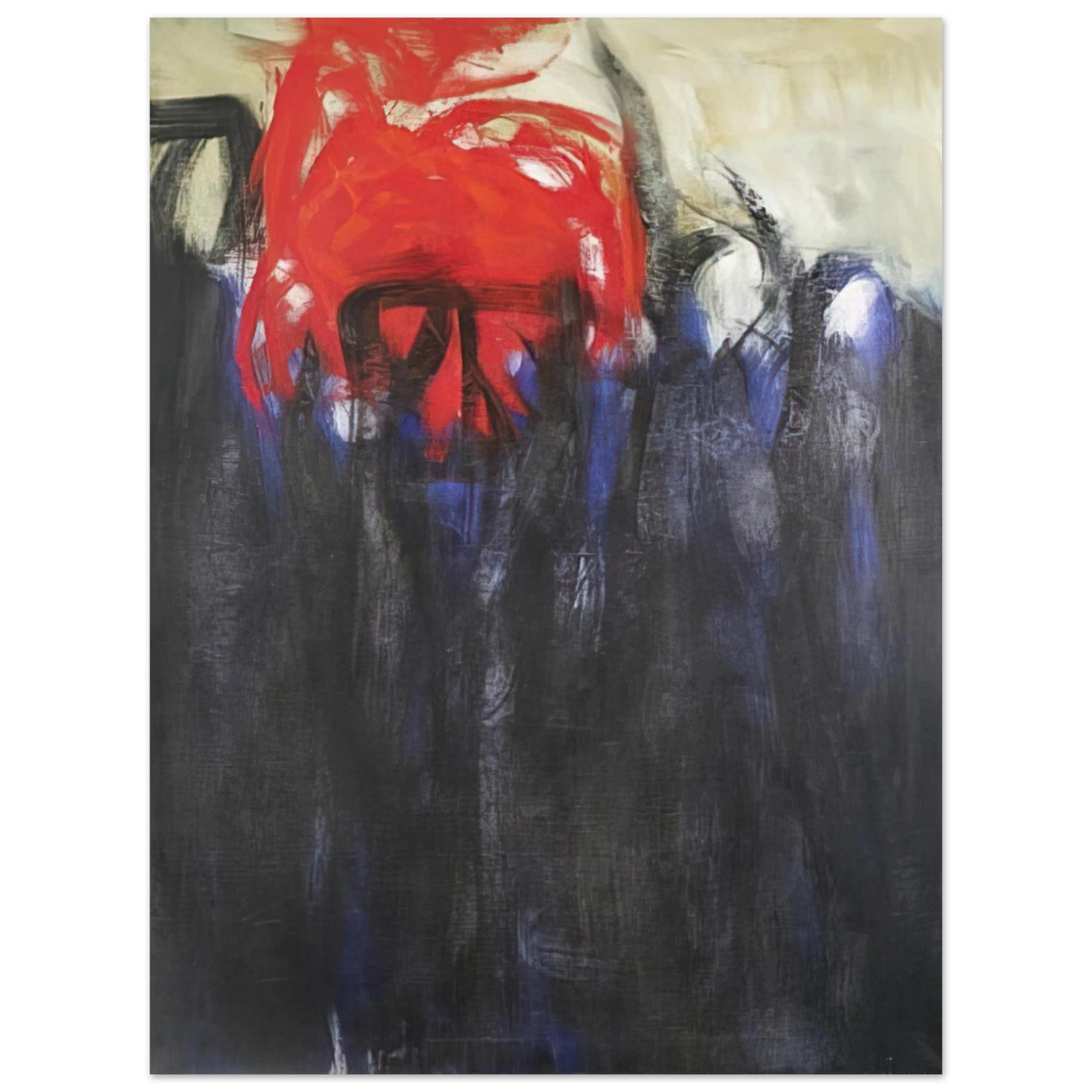 Theodoros Stamos - Untitled Columns of Fire - 1956  75x100 cm / 30x40inches Fine Art Poster