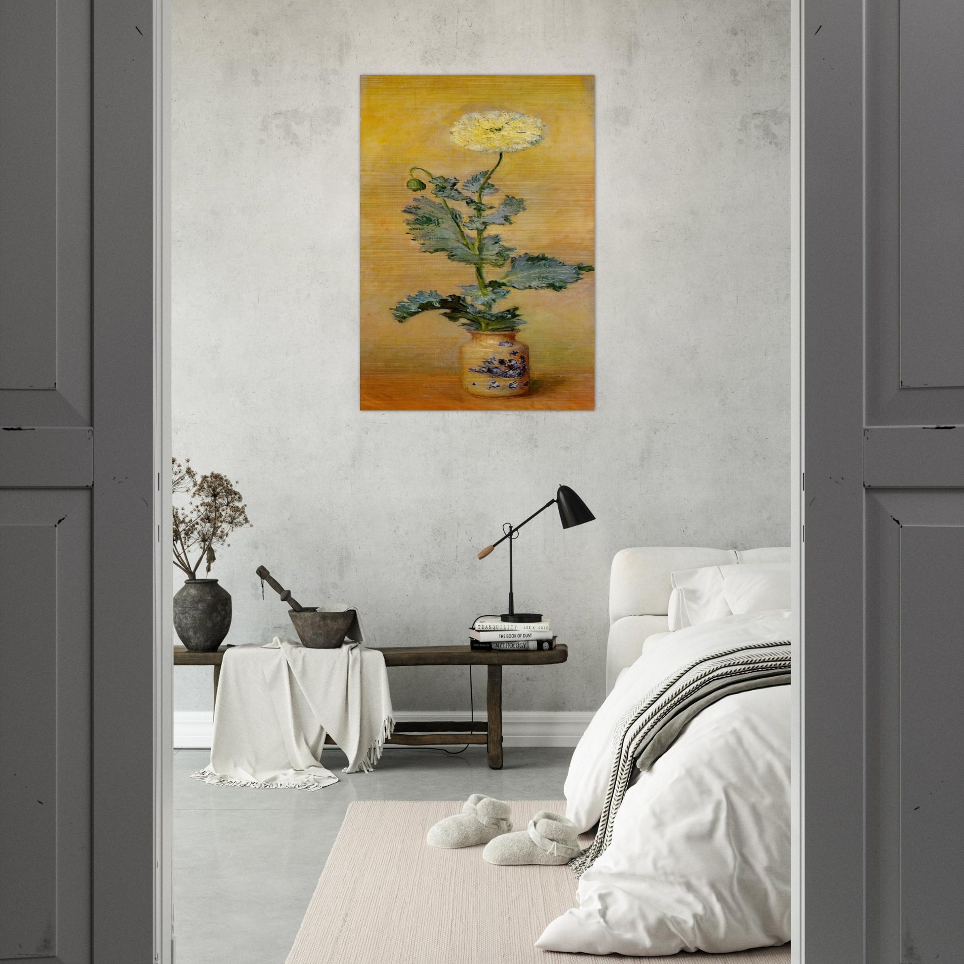 White Poppy - claude monet Brushed Aluminum Print - 70x100 cm / 28x40 inches | claude monet Aluminum Print | claude monet Prints