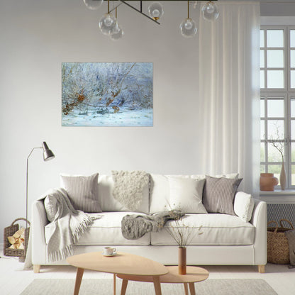 The Frost - claude monet Brushed Aluminum Print - 70x100 cm / 28x40 inches | claude monet Aluminum Print | claude monet Prints