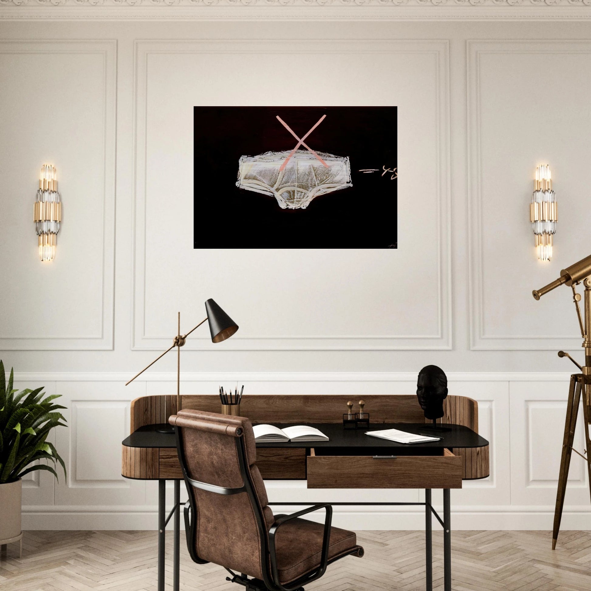 ROBA INTERIOR 1972 - Antoni Tapies Brushed Aluminum Print - 70x100 cm / 28x40 inches | Antoni Tapies Aluminum Print | Antoni Tapies Prints
