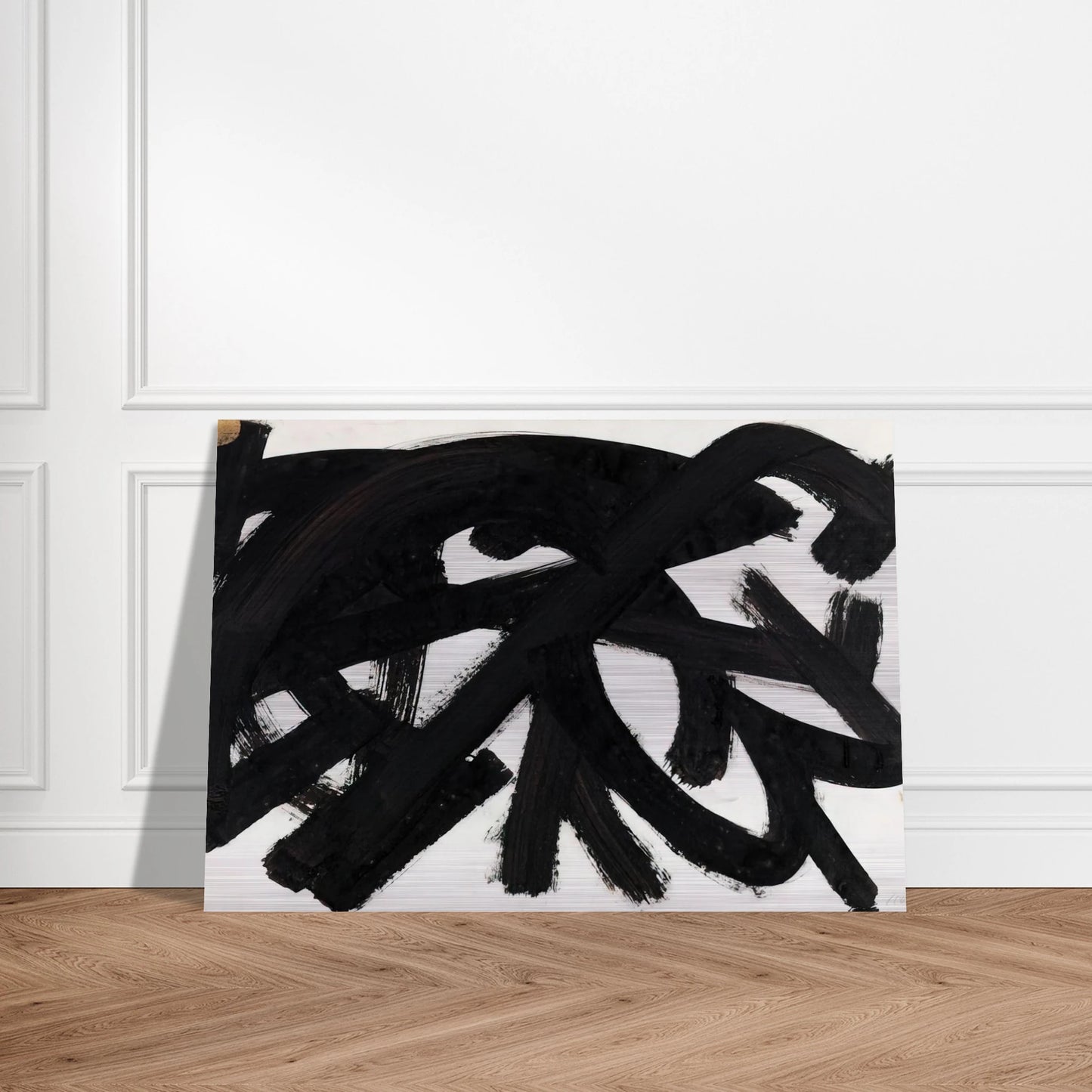 Brou de noix sur papier 48 x 62,5 cm, 1946 - 1946 - Pierre Soulages Brushed Aluminum Print - 70x100 cm / 28x40 inches | Pierre Soulages Aluminum Print | Pierre Soulages Prints