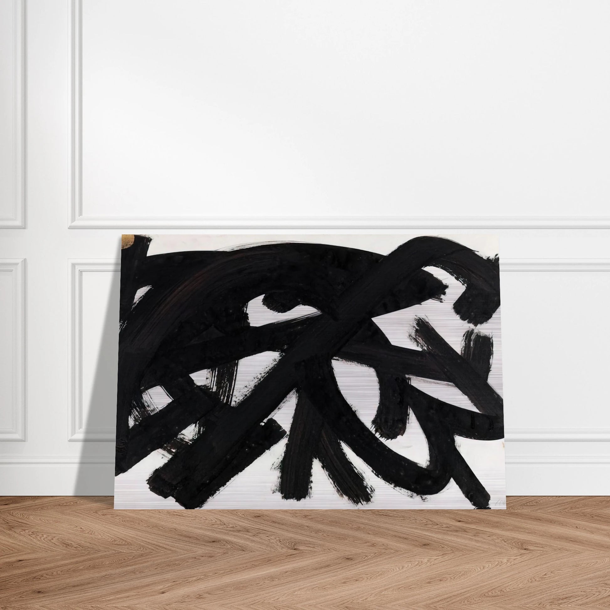 Brou de noix sur papier 48 x 62,5 cm, 1946 - 1946 - Pierre Soulages Brushed Aluminum Print - 70x100 cm / 28x40 inches | Pierre Soulages Aluminum Print | Pierre Soulages Prints