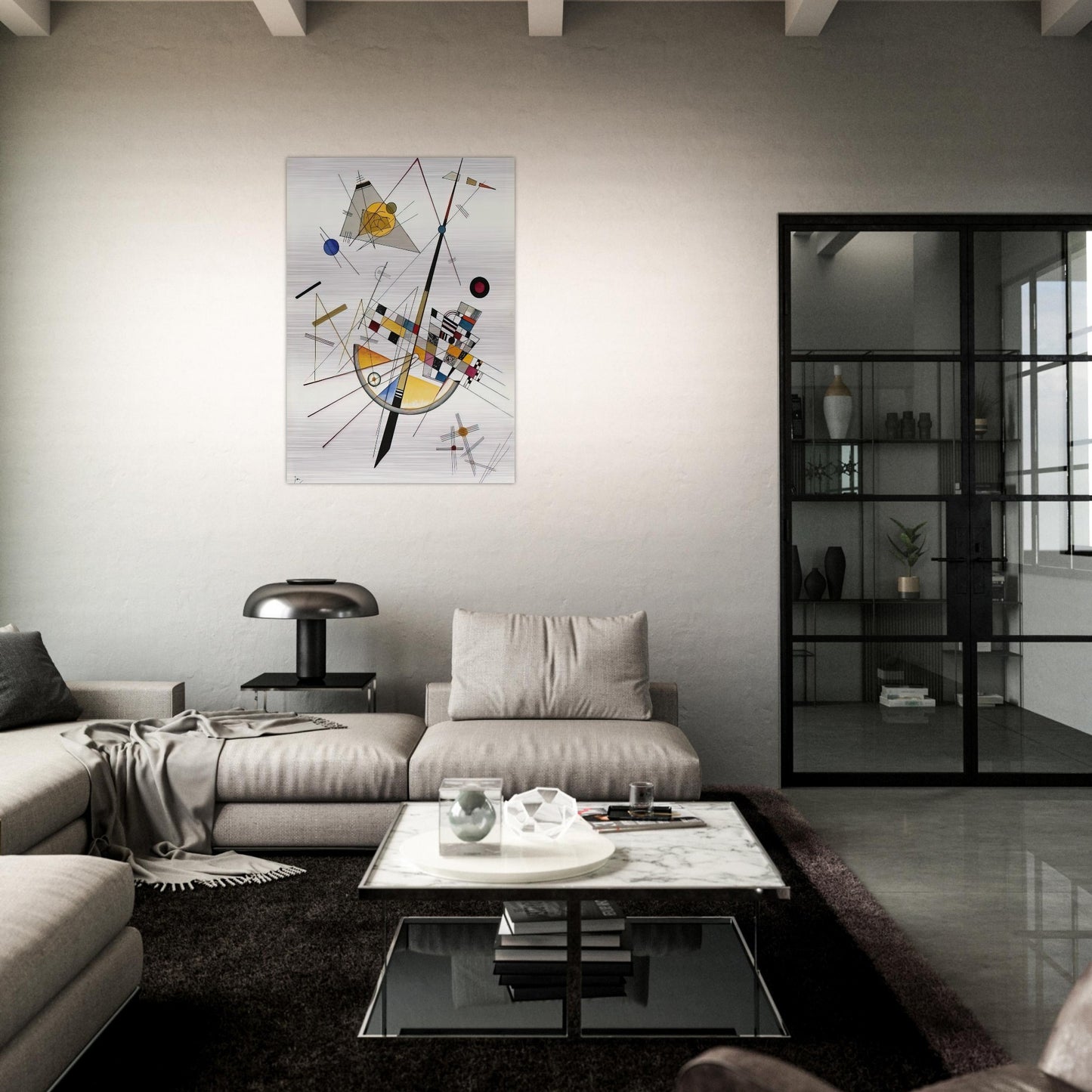 DELICATE TENSION NO 85 1923 - Wassily Kandinsky Brushed Aluminum Print - 70x100 cm / 28x40 inches | Wassily Kandinsky Aluminum Print | Wassily Kandinsky Prints