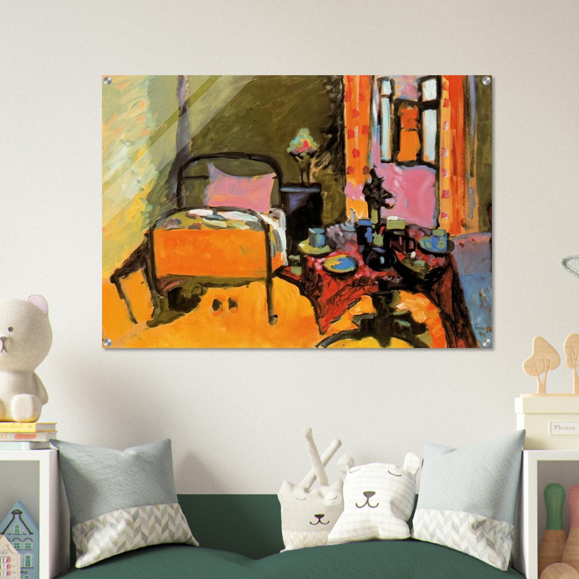 BEDROOM IN AINTMILLERSTRASSE 1909 - Wassily Kandinsky Acrylic Print - 70x100 cm / 28x40″ inches
