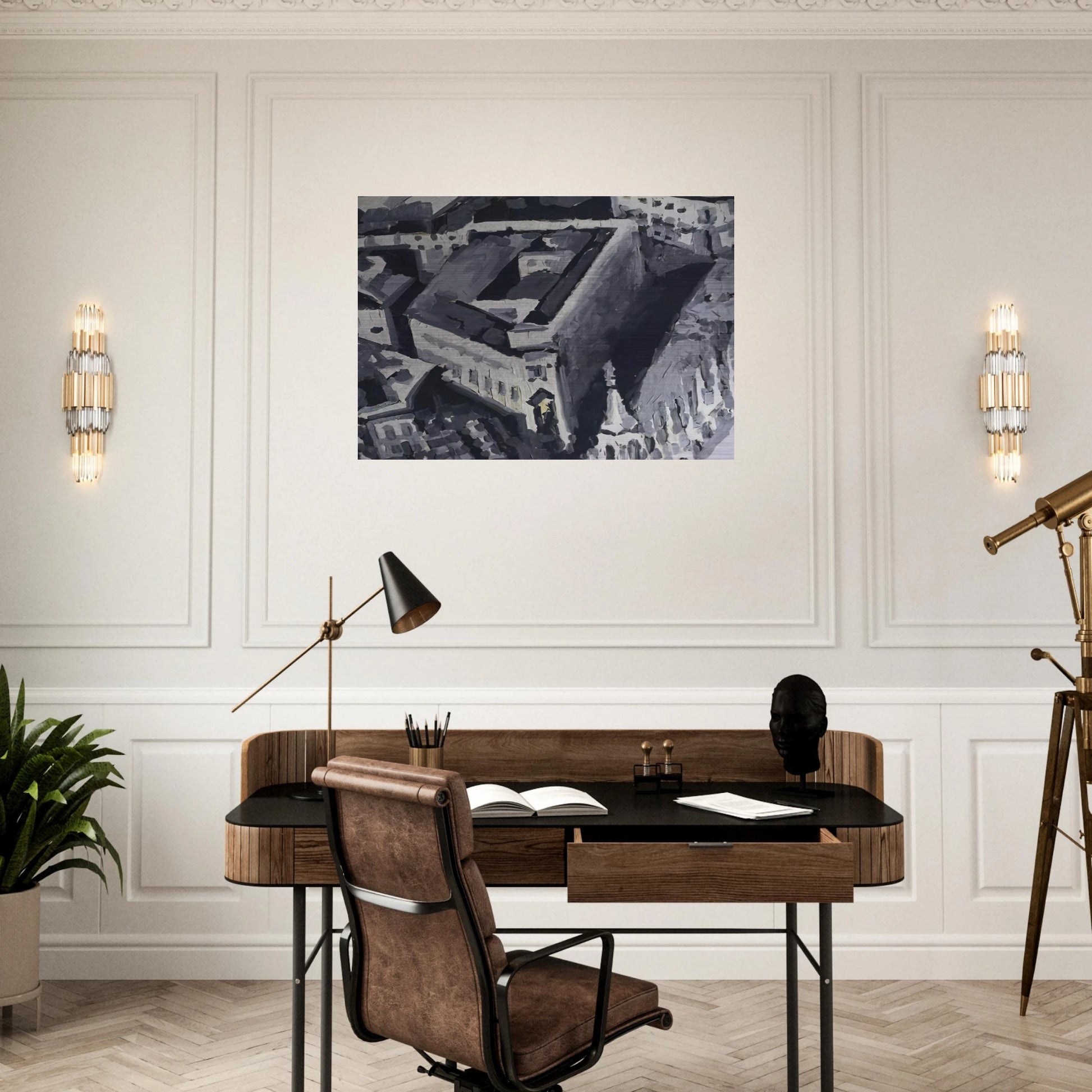 TOWNSCAPE M2 1968 - Gerhard Richter Brushed Aluminum Print - 70x100 cm / 28x40 inches | Gerhard Richter Aluminum Print | Gerhard Richter Prints