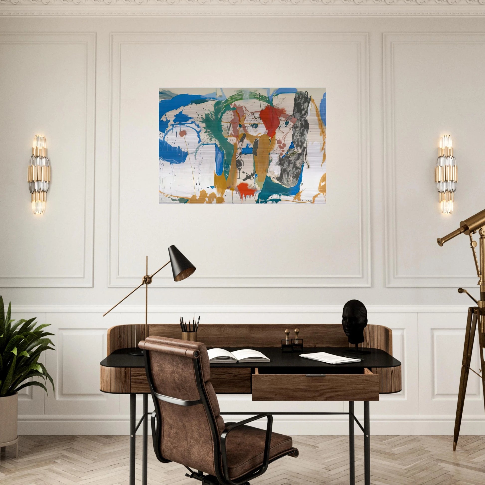 Madridscape, 1959- - Helen Frankenthaler Brushed Aluminum Print - 70x100 cm / 28x40 inches | Helen Frankenthaler Aluminum Print | Helen Frankenthaler Prints