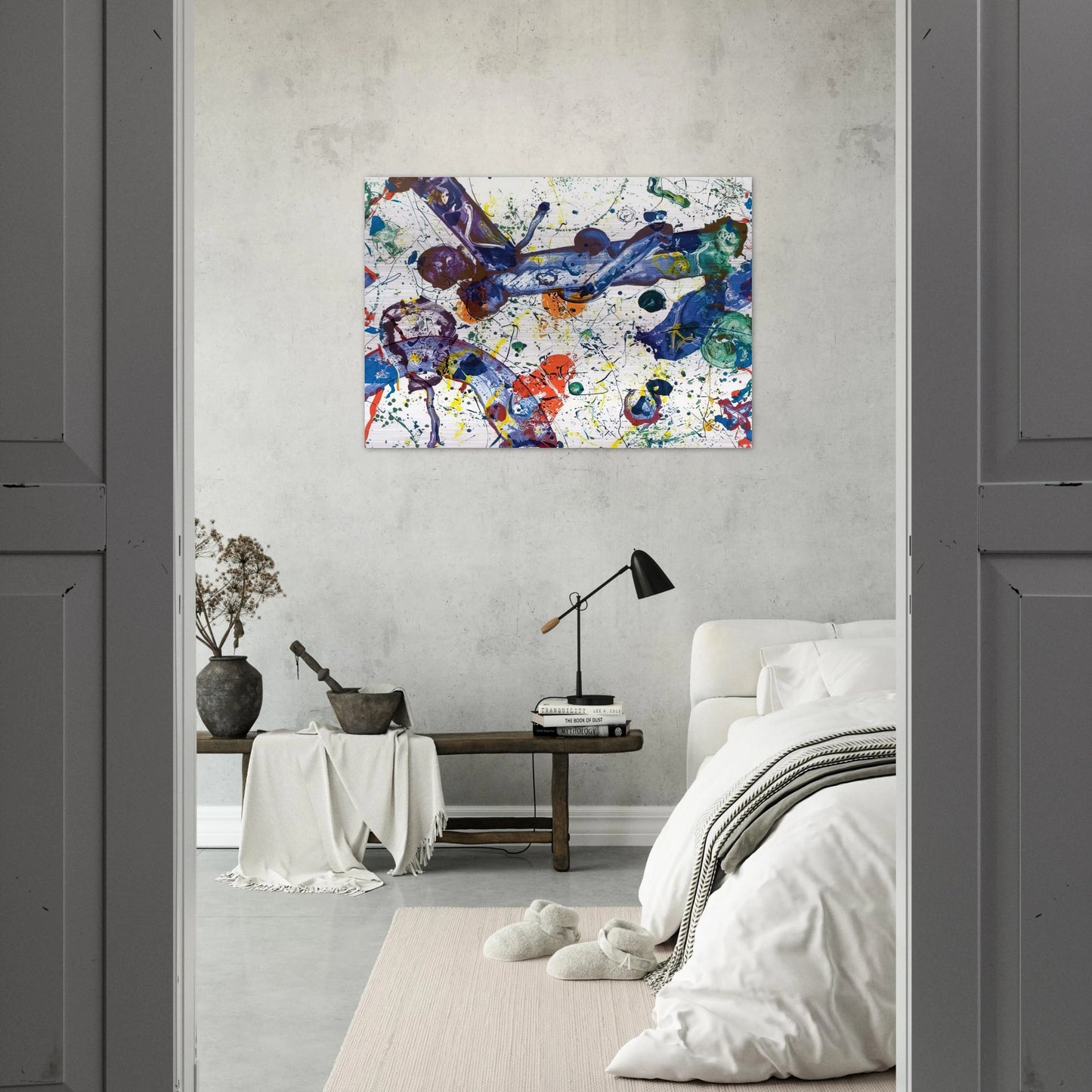 King Corpse  SFS-288  - Sam Francis Brushed Aluminum Print - 70x100 cm / 28x40 inches | Sam Francis Aluminum Print | Sam Francis Prints