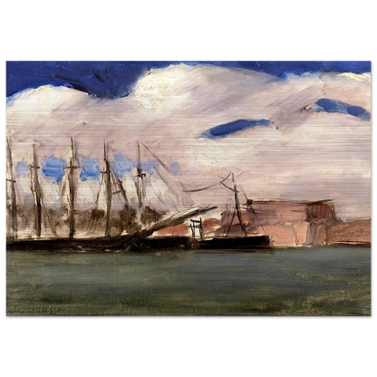 WHITE CLOUDS THE OLD PORT OF MARSEILLE 1918 - Henri Matisse Brushed Aluminum Print - 70x100 cm / 28x40 inches | Henri Matisse Aluminum Print | Henri Matisse Prints