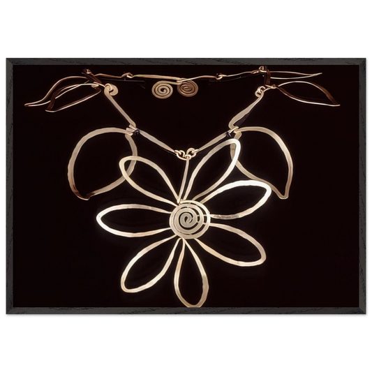 FLOWER NECKLACE 1938 - Alexander Calder 70x100 cm / 28x40 inches Framed Art Print – Black Wooden Frame