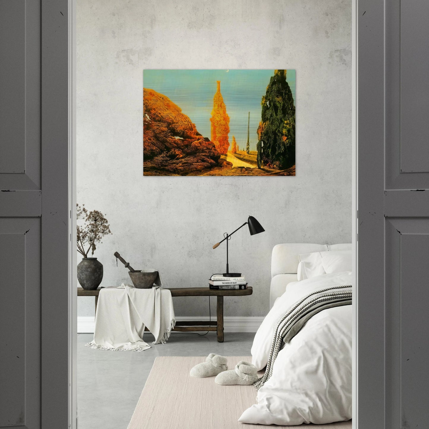 Lone Tree and United Trees - Max Ernst Brushed Aluminum Print - 70x100 cm / 28x40 inches | Max Ernst Aluminum Print | Max Ernst Prints