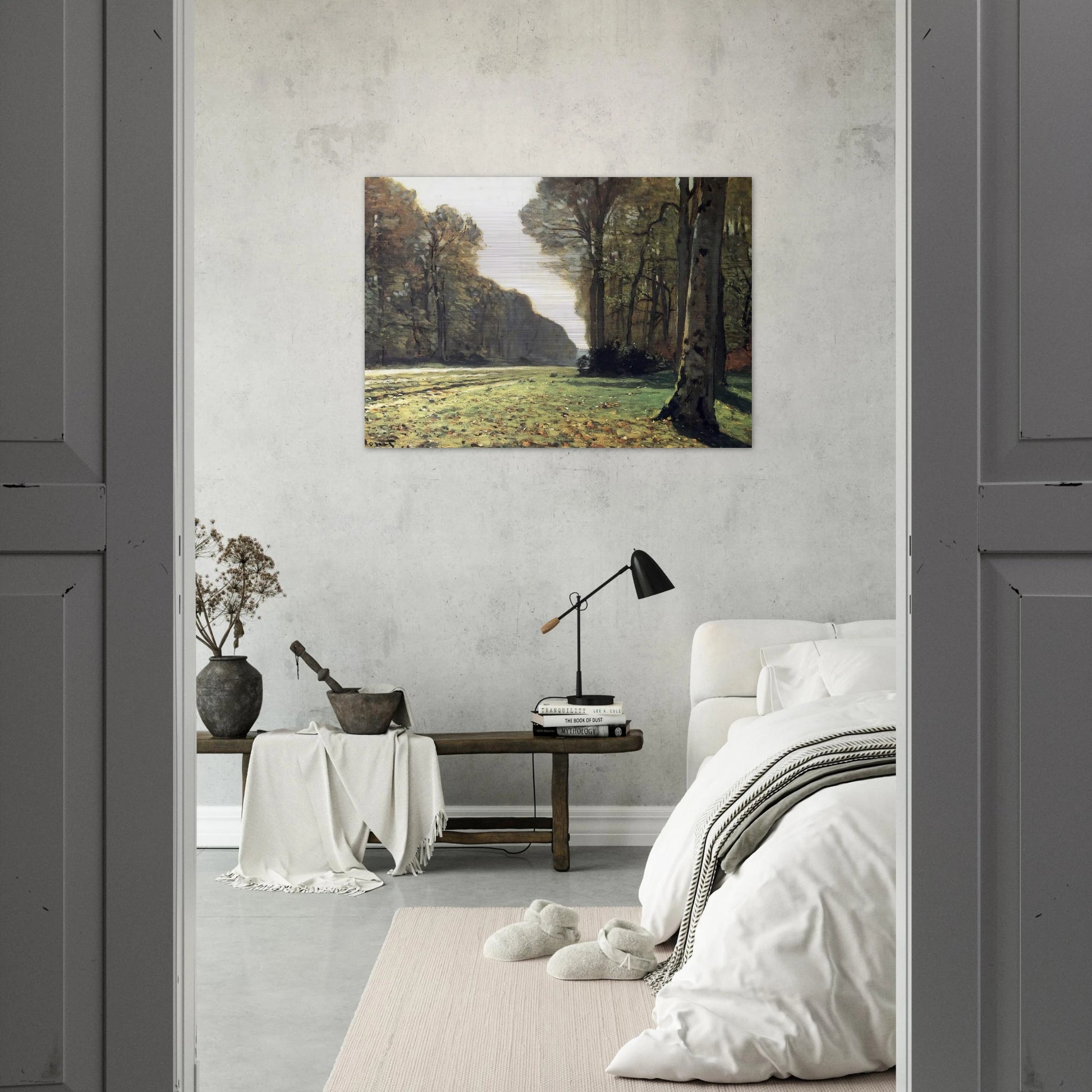 The Pave de Chailly in the Forest - claude monet Brushed Aluminum Print - 70x100 cm / 28x40 inches | claude monet Aluminum Print | claude monet Prints