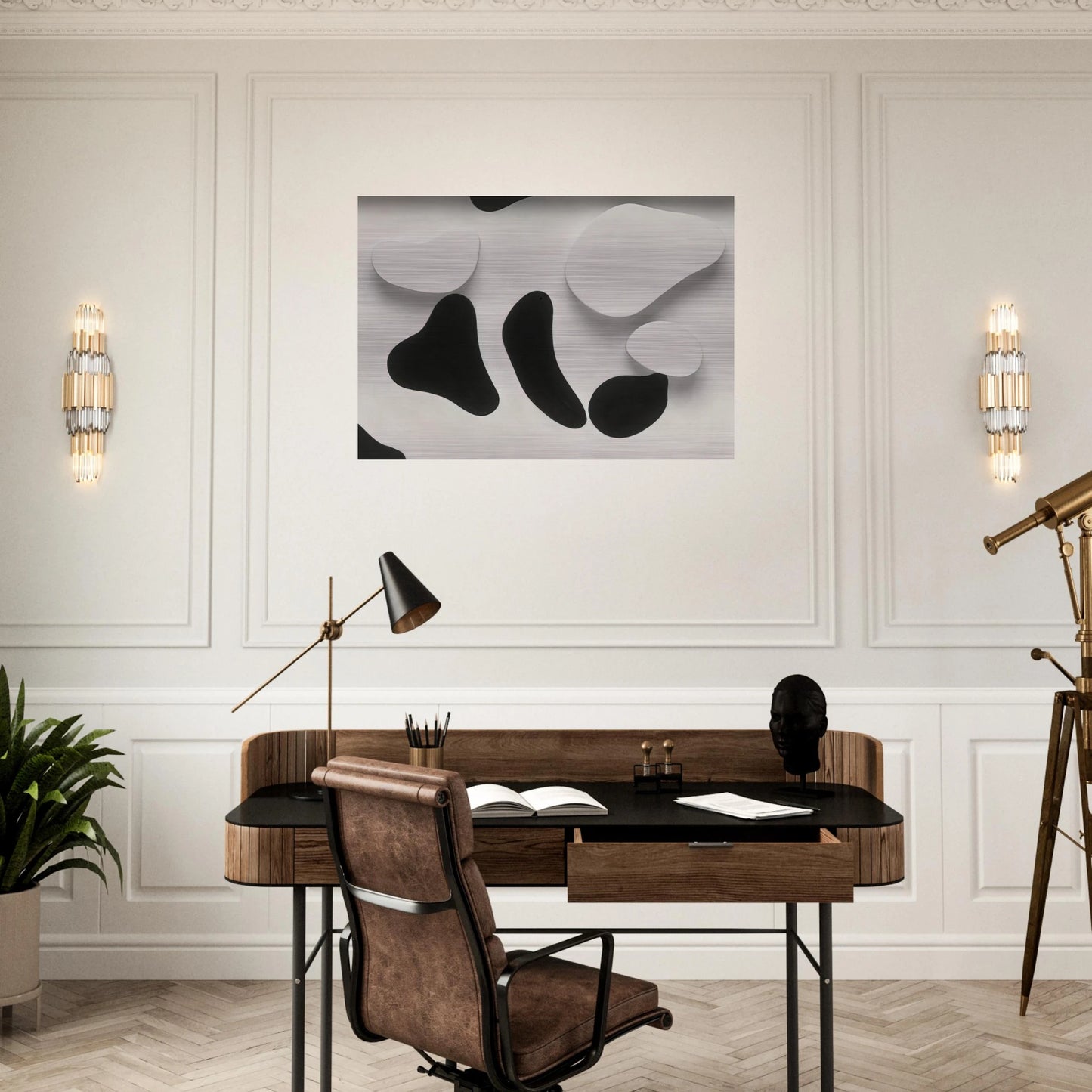 Constellation According to the Laws of Chance - Jean Arp Brushed Aluminum Print - 70x100 cm / 28x40 inches | Jean Arp Aluminum Print | Jean Arp Prints