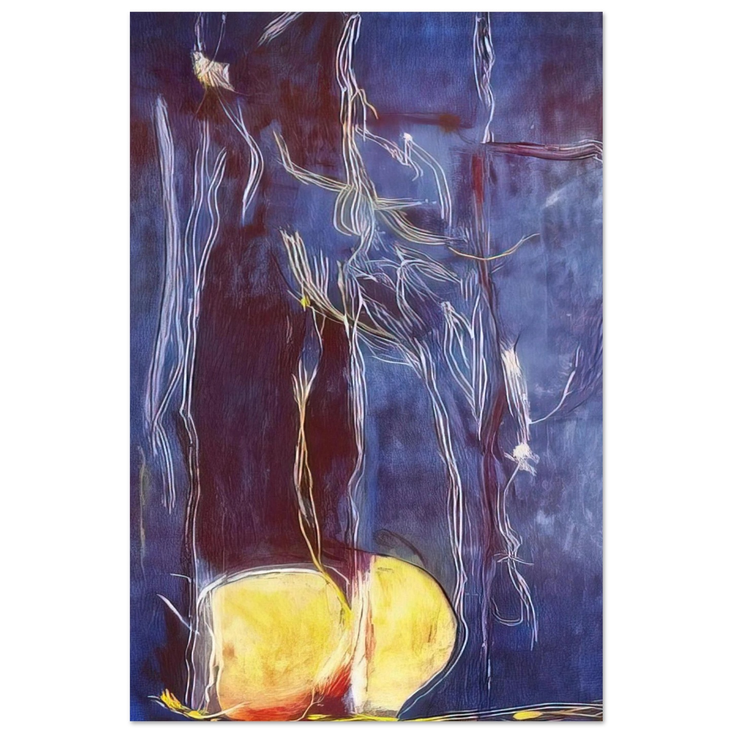 Helen Frankenthaler - All About Blue - 1994 Wall art - 28x43  cm / XL (11x17 inches) - Fine Art Poster-canvas - -