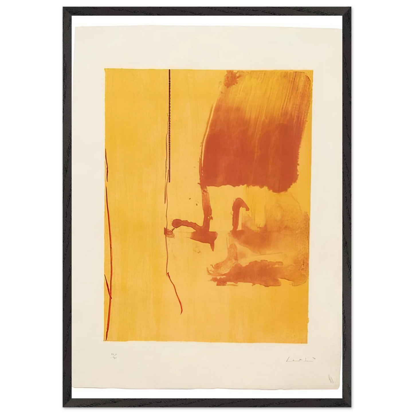 Helen Frankenthaler - Harvest - 1976 Wall art - 13x18 cm / 5x7 inches - Premium Wooden Framed Poster With Fine Art Paper-canvas - Wood frame