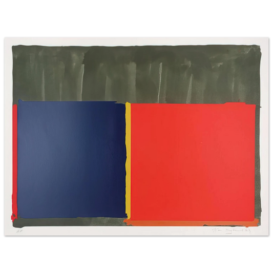John Hoyland - Red, Blue - 1969  75x100 cm / 30x40inches Fine Art Poster