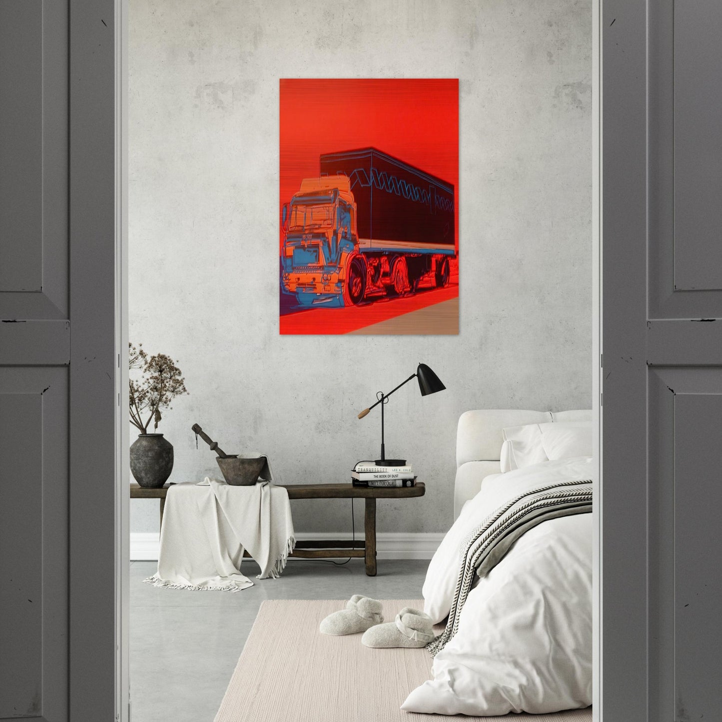 Truck Announcement - Andy Warhol Brushed Aluminum Print - 70x100 cm / 28x40 inches | Andy Warhol Aluminum Print | Andy Warhol Prints