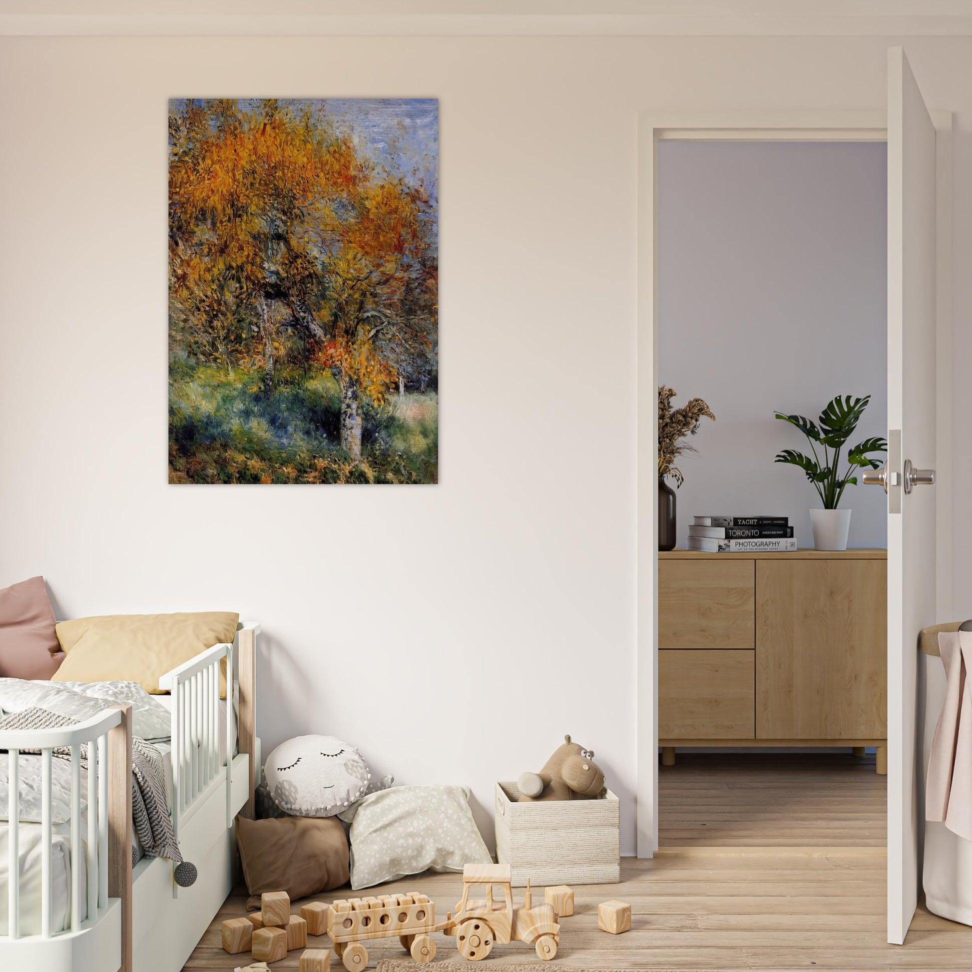 The Pear Tree - Pierre-Auguste Renoir Brushed Aluminum Print - 70x100 cm / 28x40 inches | Pierre-Auguste Renoir Aluminum Print | Pierre-Auguste Renoir Prints