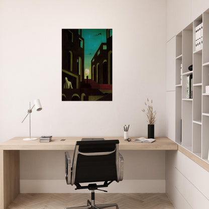 HAPPINESS OF RETURNING 1915 - Giorgio de Chirico Brushed Aluminum Print - 70x100 cm / 28x40 inches | Giorgio de Chirico Aluminum Print | Giorgio de Chirico Prints