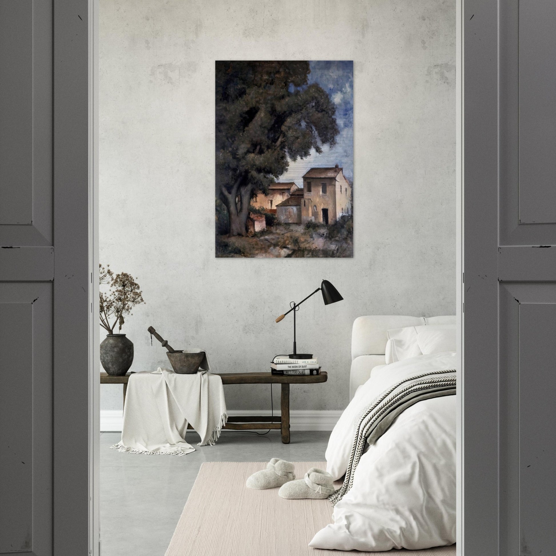 MERIGGIO 1927 - Carlo Carra Brushed Aluminum Print - 70x100 cm / 28x40 inches | Carlo Carra Aluminum Print | Carlo Carra Prints