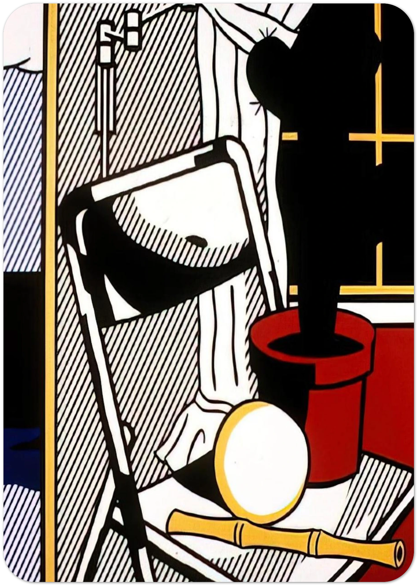 INTERIOR WITH CACTUS 1978 By Roy Lichtenstein Pack of 10 Post Cards | Roy Lichtenstein Post Cards | A6 (10.5 x 14.8 cm) - 4.1 x 5.8 inches