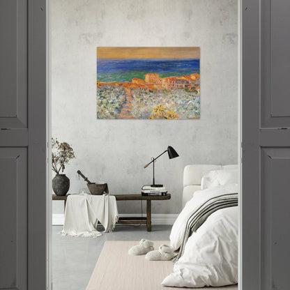 Burgo Marina at Bordighera - claude monet Brushed Aluminum Print - 70x100 cm / 28x40 inches | claude monet Aluminum Print | claude monet Prints