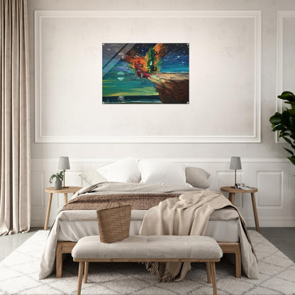 Over the Edge - 1984 - Carlos Almaraz Acrylic Print - 70x100 cm / 28x40″ inches