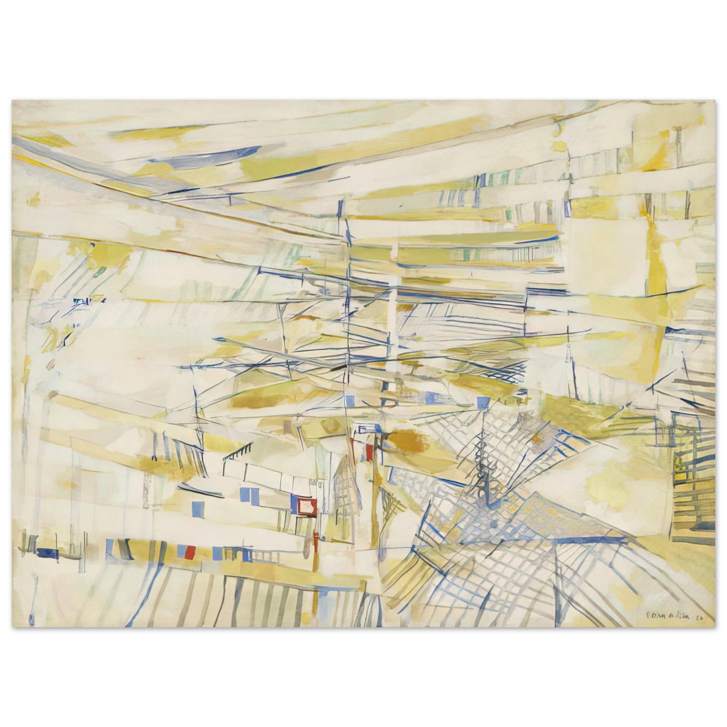 Maria Helena Vieira da Silva - Loranger - 1954  75x100 cm / 30x40inches Fine Art Poster