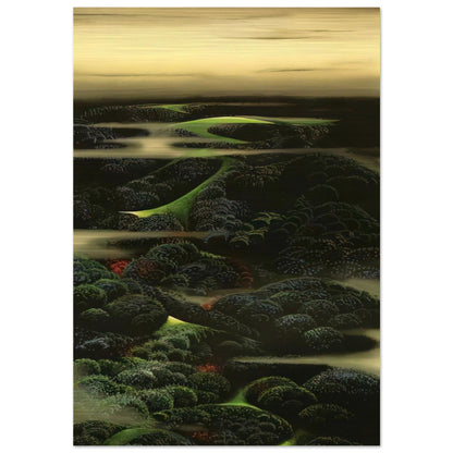 Twilight - Eyvind Earle Brushed Aluminum Print - 70x100 cm / 28x40 inches | Eyvind Earle Aluminum Print | Eyvind Earle Prints