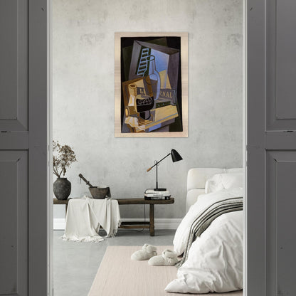STILL LIFE IN FRONT OF THE WIINDOW 1922 - Juan Gris Brushed Aluminum Print - 70x100 cm / 28x40 inches | Juan Gris Aluminum Print | Juan Gris Prints