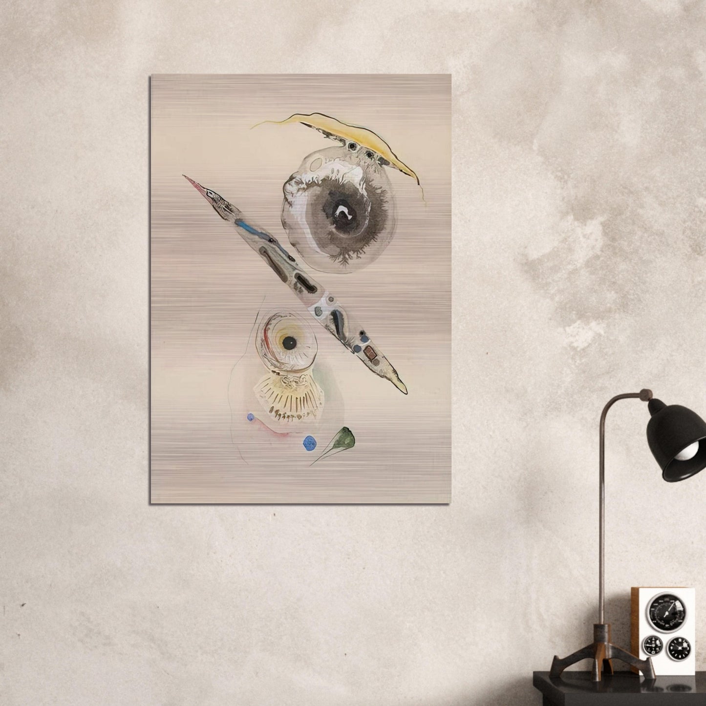 UNTITLED - Rudolf Bauer Brushed Aluminum Print - 70x100 cm / 28x40 inches | Rudolf Bauer Aluminum Print | Rudolf Bauer Prints