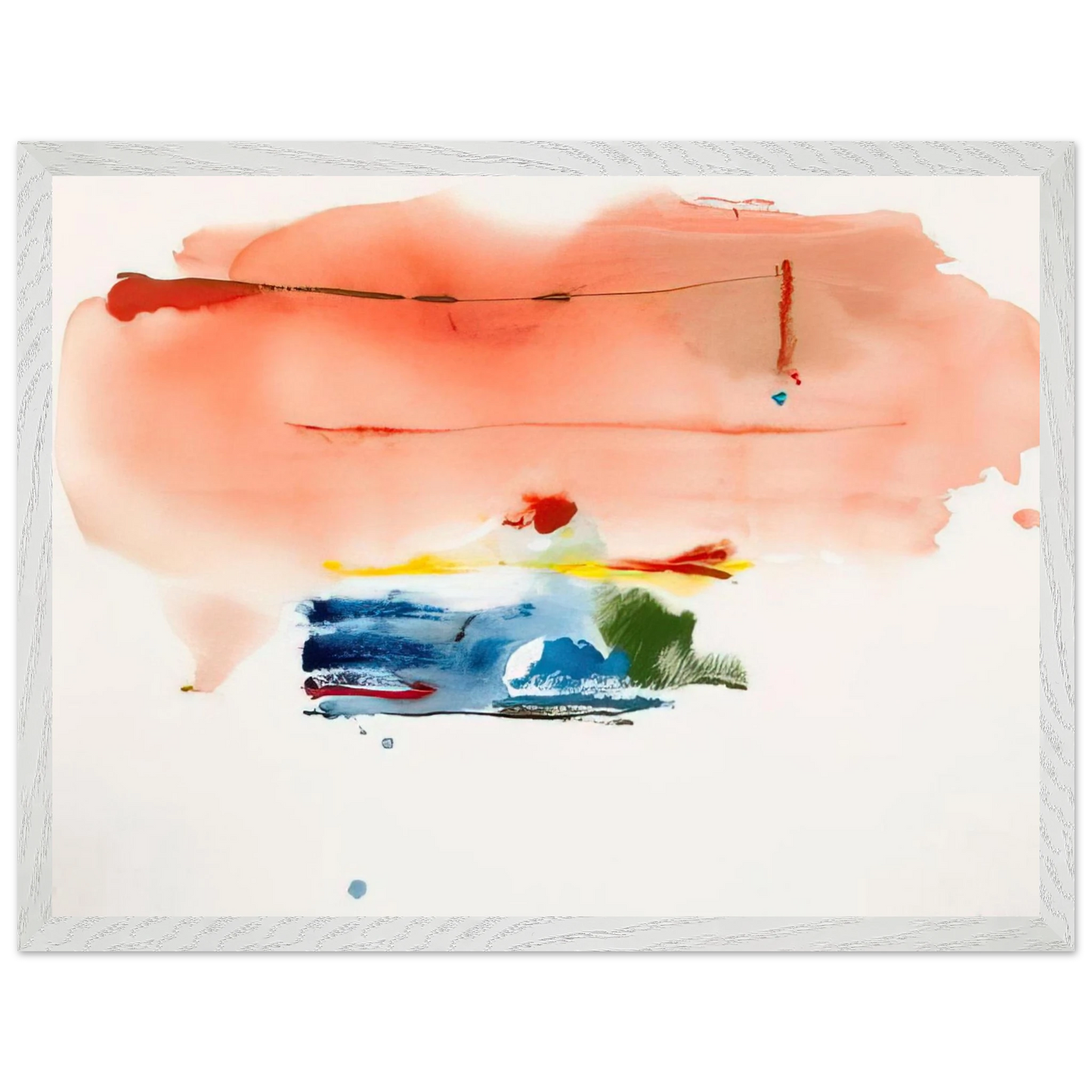 Helen Frankenthaler - Santa Fe II - 1986 Wall art - A3 (29.7 x 42  cm) - Premium Wooden Framed Poster With Fine Art Paper-canvas - Wood frame
