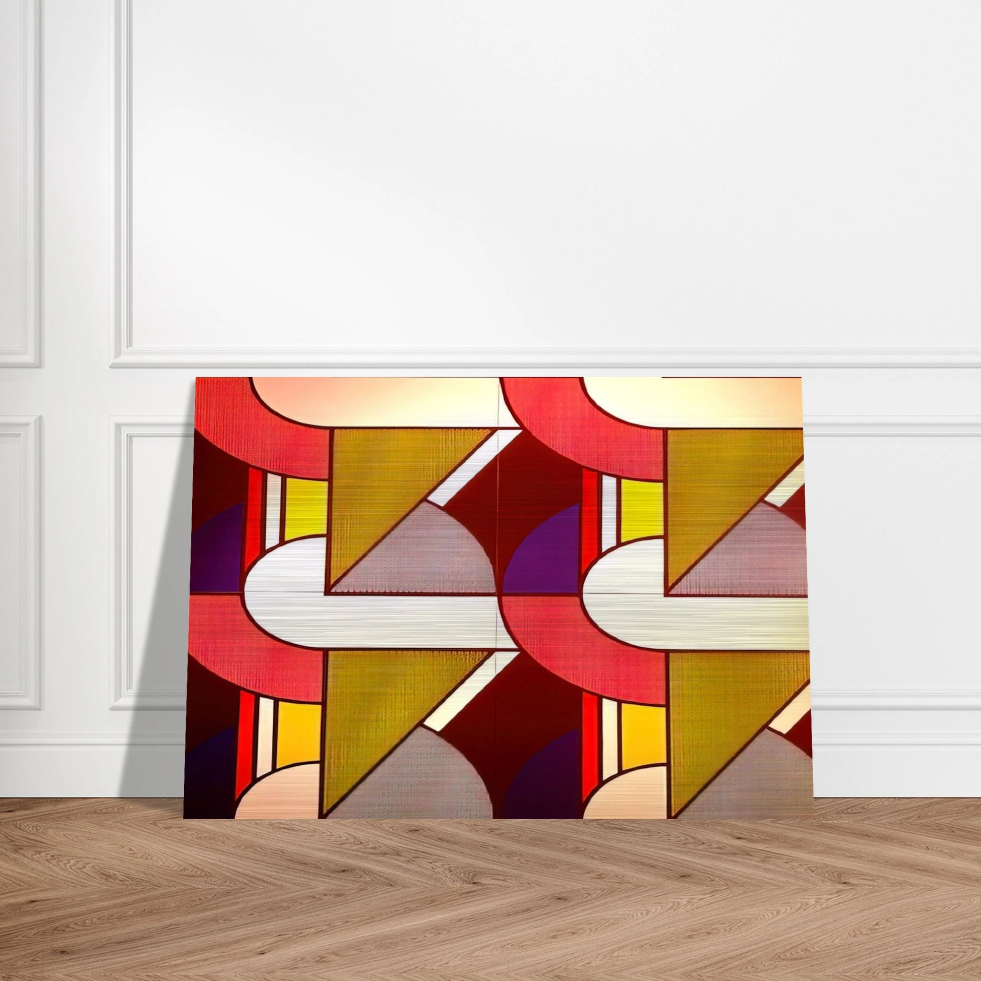 MODULAR PAINTING WITH FOUR PANELS 2 1969 - Roy Lichtenstein Brushed Aluminum Print - 70x100 cm / 28x40 inches | Roy Lichtenstein Aluminum Print | Roy Lichtenstein Prints